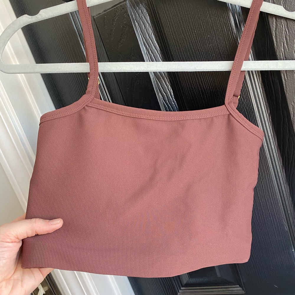 Wilo ribbed padded crop cami-Size S
